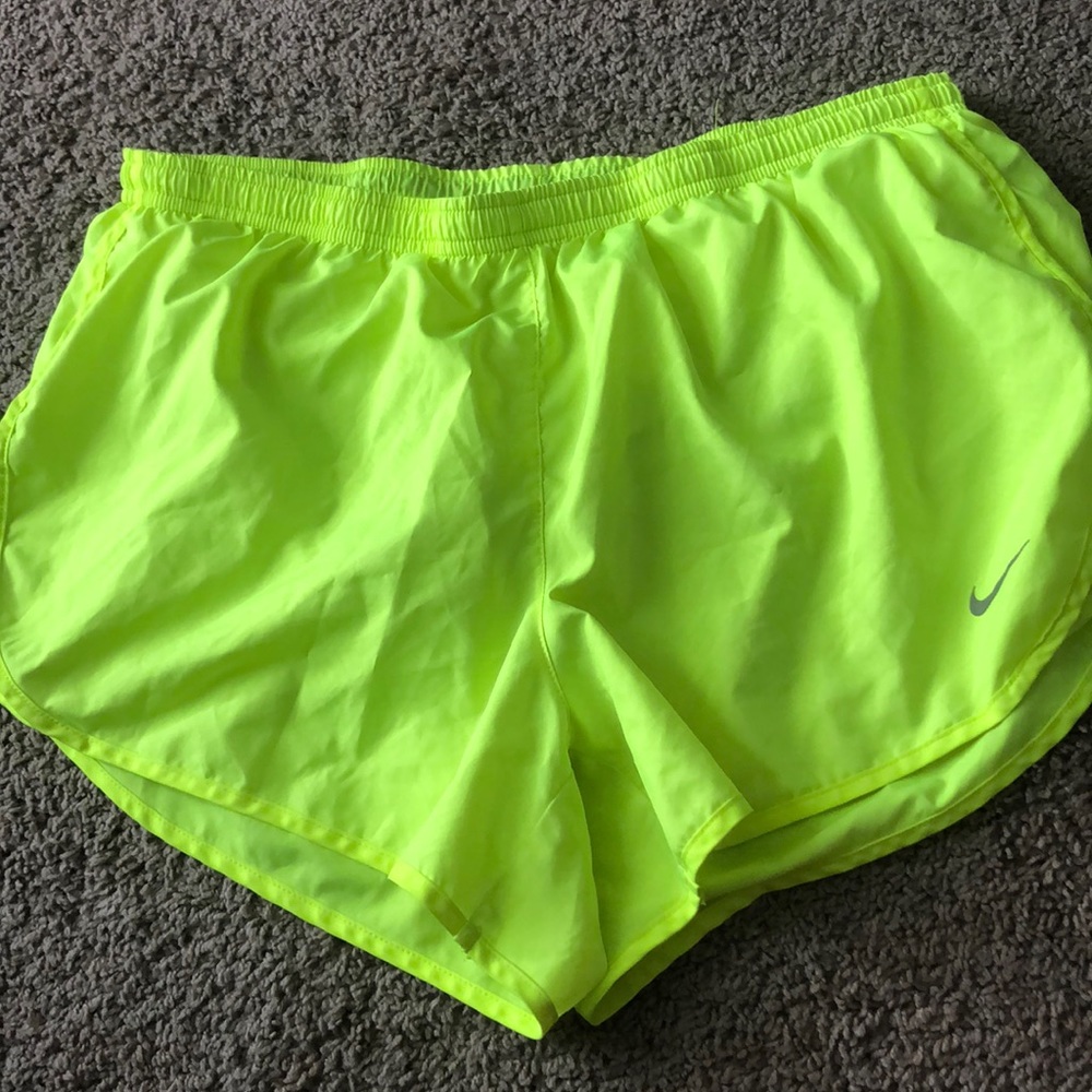 Neon yellow Nike shorts